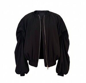 Beulah Style Cotton-Poly Bomber Blazer One Size